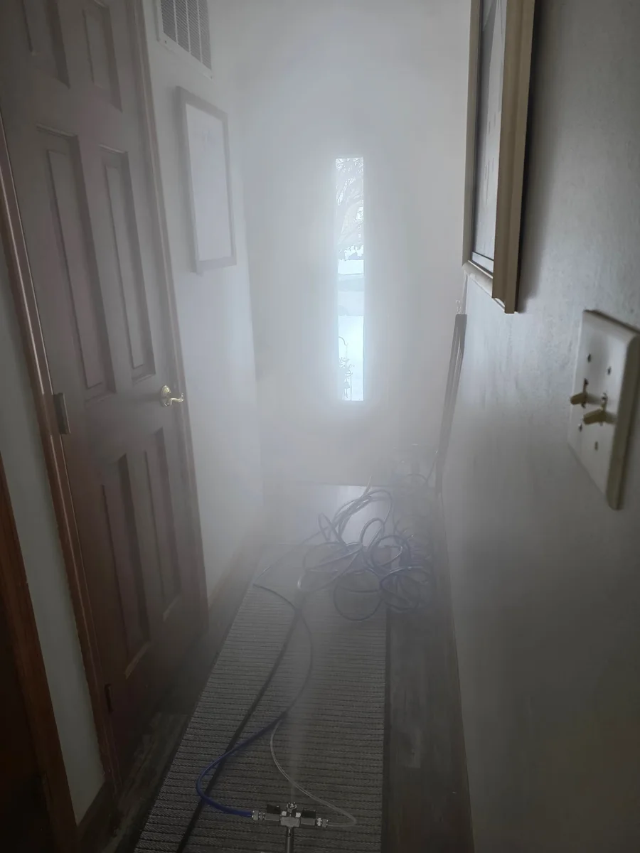 VaPURE vapor moving through an upstairs landing